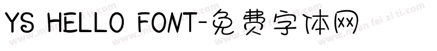 YS HELLO FONT字体转换